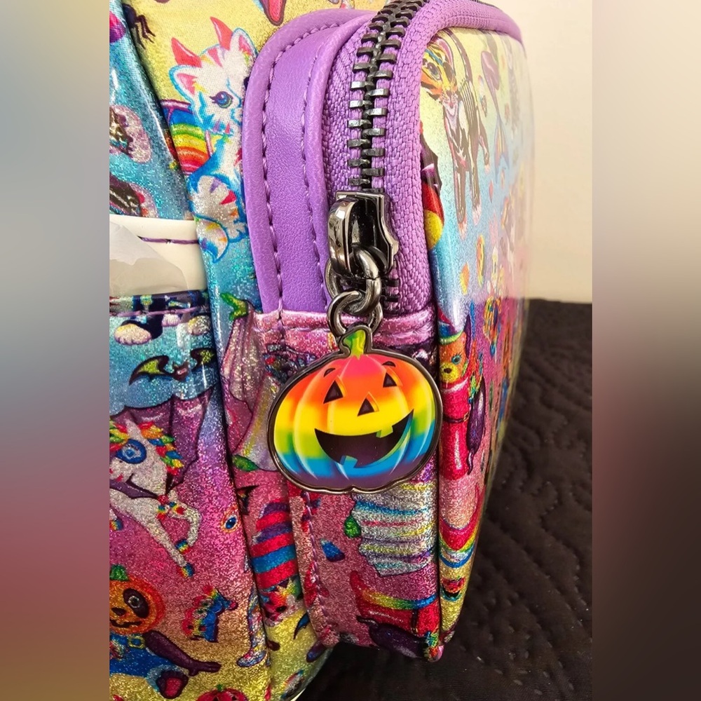 LAST SALE! Lisa Frank X Loungefly Halloween Holo Backpack! Glitter&Glows In Dark - Picture 11 of 16